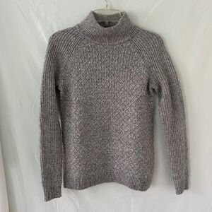 Talbots Gray Textured Turtleneck‎ Sweater XS
